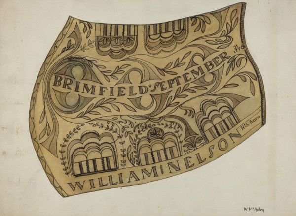 Powder Horn, c. 1937. Creator: William McAuley.
