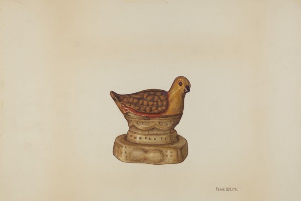 Pa. German Chalkware Chicken, c. 1938. Creator: Frank McEntee.