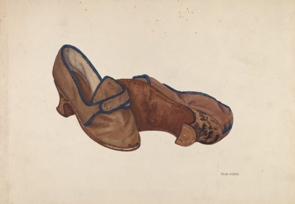 Ladies' Slippers, c. 1939. Creator: Frank McEntee.