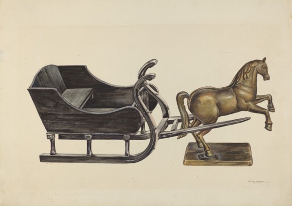Toy Sleigh, c. 1937. Creator: James McLellan.