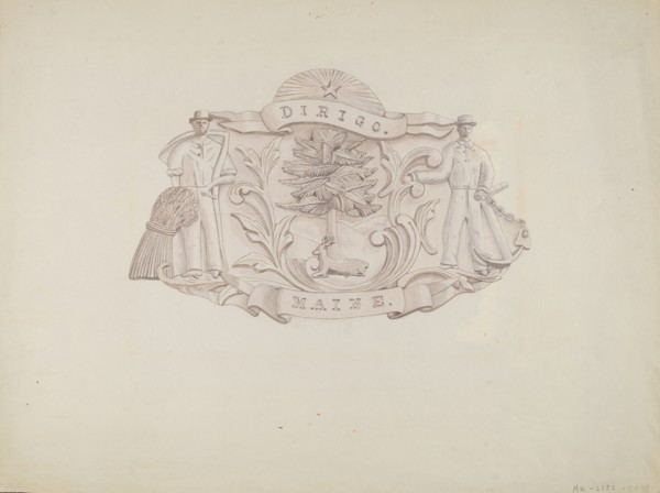 State of Maine Seal, 1935/1942. Creator: Flora Merchant.