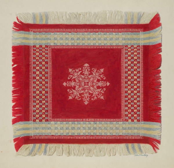 Table Napkin, c. 1940. Creator: Merkley, Arthur G..