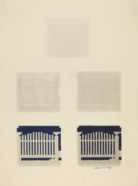 Chart of Coverlet Thread Construction, 1941. Creator: Merkley, Arthur G..