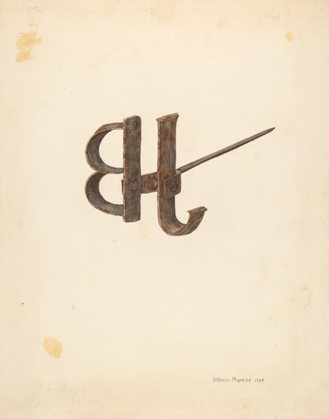 Branding Iron, 1938. Creator: Alfonso Moreno.
