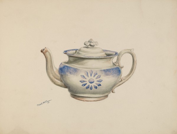 Teapot, 1938. Creator: Charles Moss.