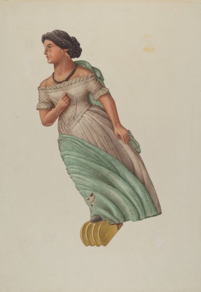 Figurehead, c. 1937. Creator: Elizabeth Moutal.