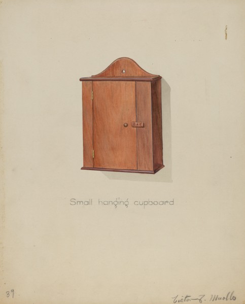Shaker Hanging Cupboard, c. 1936. Creator: Victor F. Muollo.