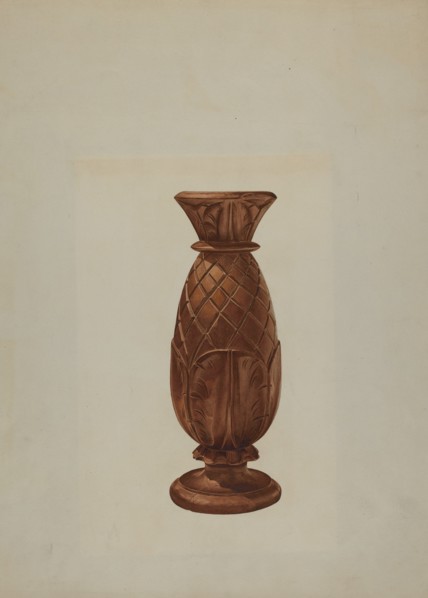 Bed Post Top, c. 1938. Creator: Henry Murphy.