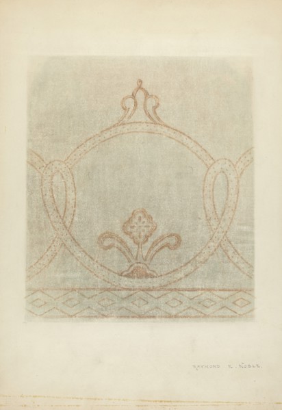 Wall Painting (Restoration Drawing), c. 1940. Creator: Raymond E. Noble.