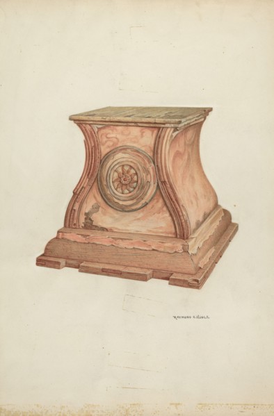 Stand for Baptismal Font, 1935/1942. Creator: Raymond E. Noble.