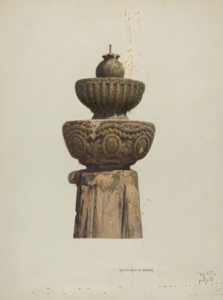 Stone Fountain, 1939. Creator: Raymond E. Noble.