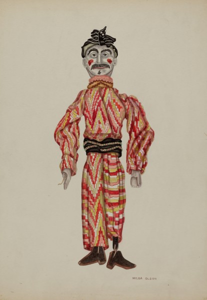Puppet, c. 1940. Creator: Hilda Olson.