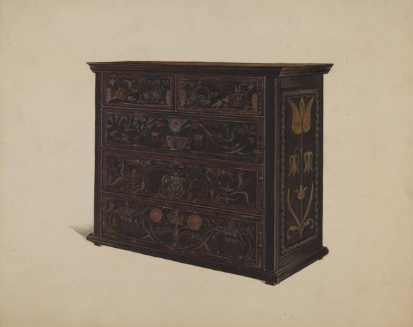 Painted Chest of Drawers, c. 1938. Creator: Martin Partyka.