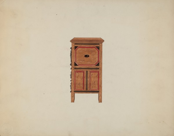 Side View of Hartford Chest, c. 1936. Creator: Martin Partyka.