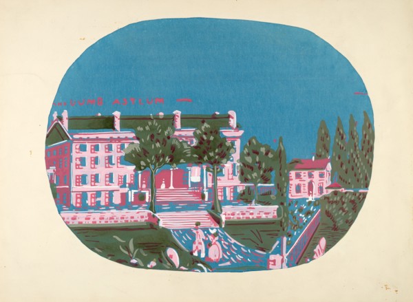 Bandbox Design (Deaf and Dumb Asylum), c. 1939. Creator: Martin Partyka.
