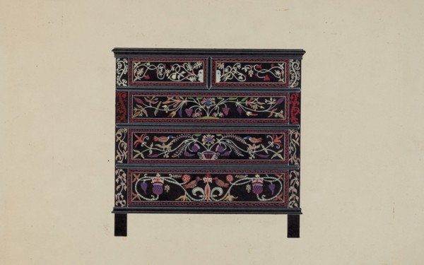 Guilford Painted Chest, c. 1936. Creator: Martin Partyka.