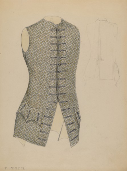 Waistcoat, c. 1937. Creator: Jean Peszel.