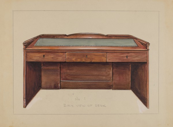 Desk, 1935/1942. Creator: Lawrence Phillips.