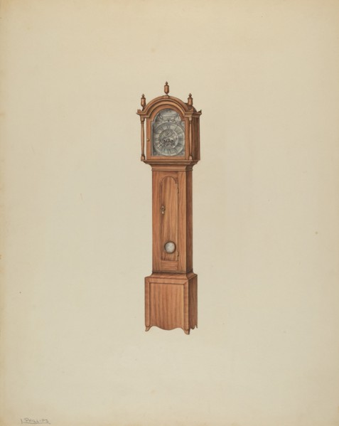 Tall Clock, c. 1938. Creator: Lawrence Phillips.