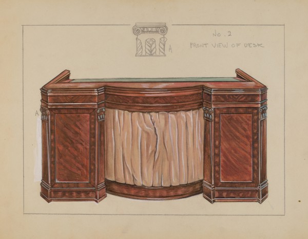Desk, 1935/1942. Creator: Lawrence Phillips.