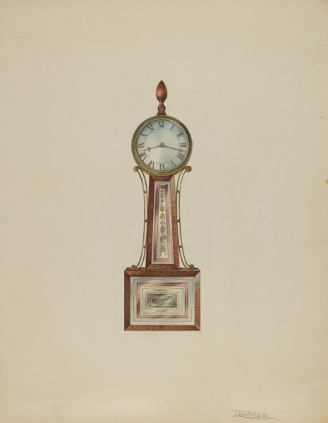Wall Clock, c. 1938. Creator: Lawrence Phillips.