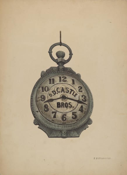 Jewelers Sign Watch, c. 1940. Creator: Paul Poffinbarger.