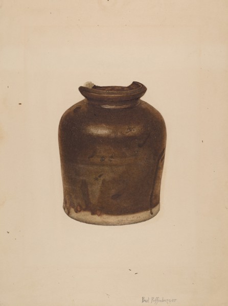 Fruit Jar, c. 1939. Creator: Paul Poffinbarger.