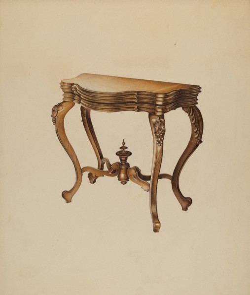 Console Table, 1937. Creator: Robert Pohle.