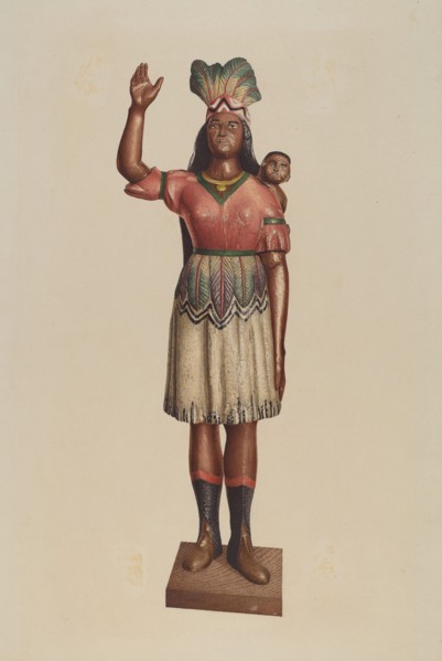 Cigar Store Indian, 1935/1942. Creator: Robert Pohle.