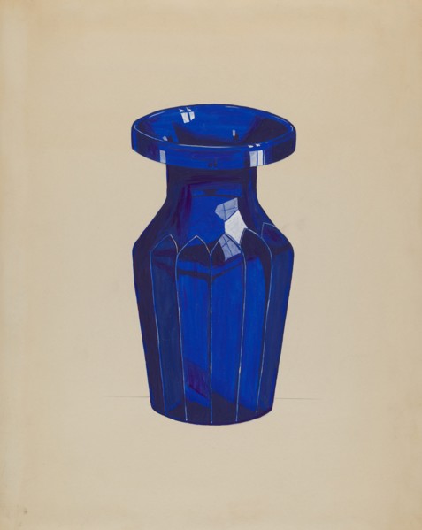 Cobalt Vase, c. 1936. Creator: Dorothy Posten.