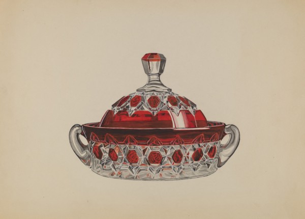 Butter Dish, c. 1936. Creator: Dorothy Posten.