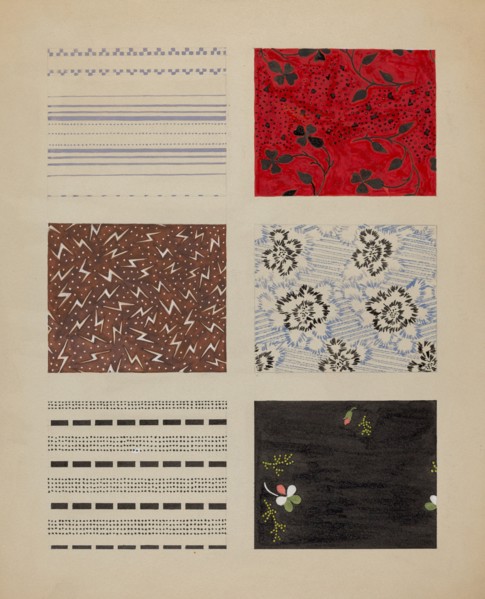 Quilt Patches, c. 1937. Creator: Dorothy Posten.