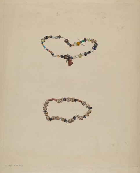 Trade Beads, c. 1936. Creator: Walter Praefke.