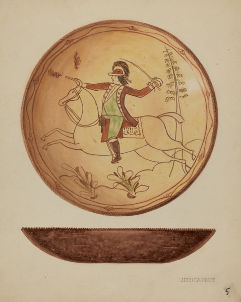 Pa. German Pie Plate, c. 1937. Creator: Jessica Price.