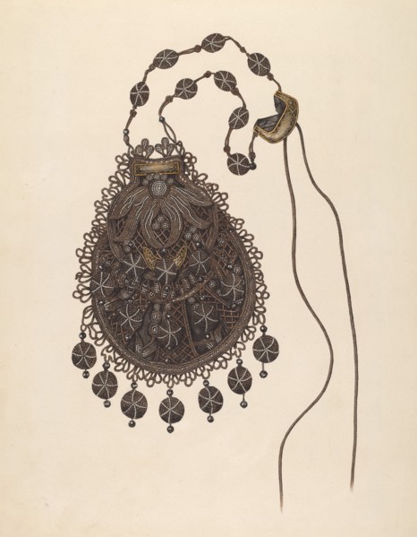Beaded Handbag, c. 1938. Creator: Ray Price.