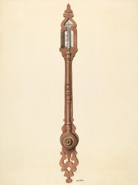 Mercury Barometer, c. 1940. Creator: Ray Price.