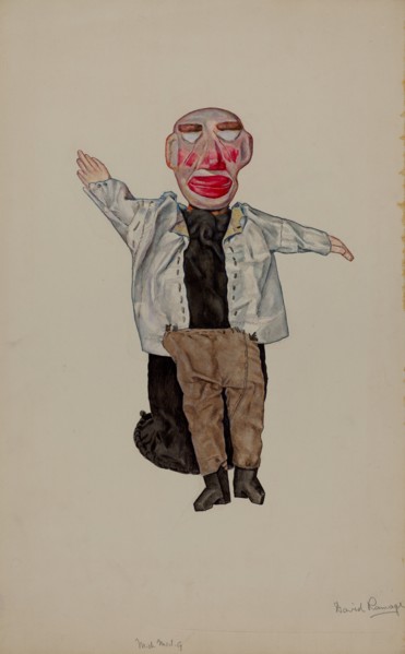 Blind Man Hand Puppet, c. 1936. Creator: David Ramage.