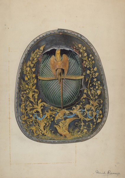 Fireman's Helmet, c. 1939. Creator: David Ramage.