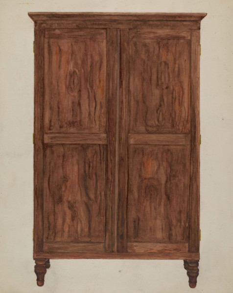 Wardrobe, John Marshall's, c. 1937. Creator: Edna C. Rex.