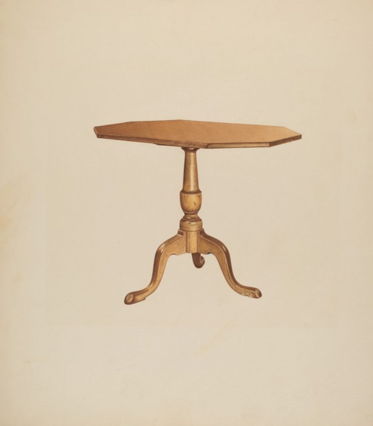 Table (Tripod), 1935/1942. Creator: Michael Riccitelli.