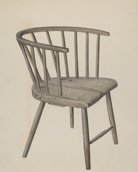 Handmade Arm Chair, c. 1937. Creator: Wilbur M Rice.