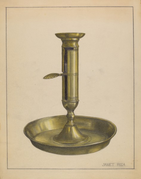Candlestick, c. 1936. Creator: Janet Riza.