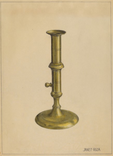Candlestick, c. 1937. Creator: Janet Riza.