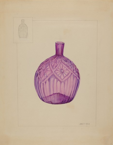 Bottle, c. 1937. Creator: Janet Riza.