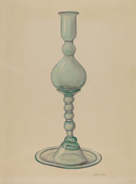 Candlestick, c. 1940. Creator: Janet Riza.