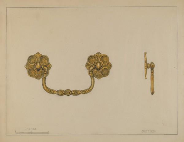 Drawer Pull, c. 1936. Creator: Janet Riza.