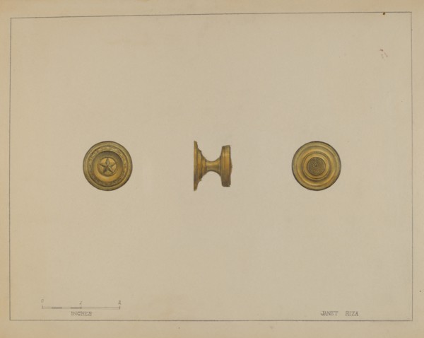 Drawer Pull, c. 1936. Creator: Janet Riza.