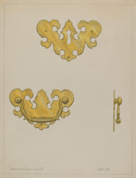Drawer Pull, c. 1936. Creator: Janet Riza.