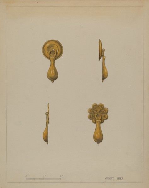 Drawer Pull, c. 1936. Creator: Janet Riza.