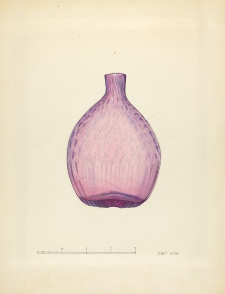 Toilet or Perfume Bottle, c. 1940. Creator: Janet Riza.